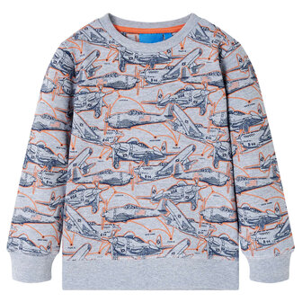 Kindertrui 104 gem&ecirc;leerd grijs 7