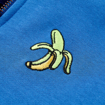 Kindervest met capuchon en rits 140 blauw 5