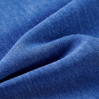 Kindervest met capuchon en rits 92 gem&ecirc;leerd blauw 7