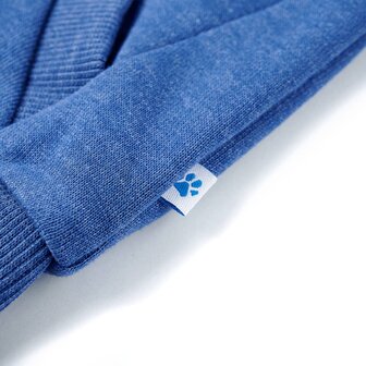 Kindervest met capuchon en rits 104 gem&ecirc;leerd blauw 6