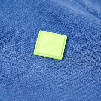 Kindervest met capuchon en rits 128 gem&ecirc;leerd blauw 5