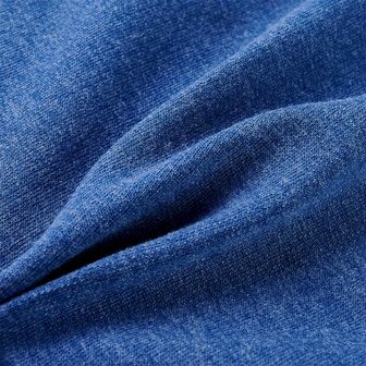 Kindervest met capuchon en rits 128 gem&ecirc;leerd donkerblauw 7
