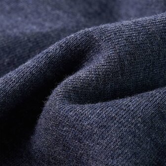 Kindervest met capuchon en rits 92 gem&ecirc;leerd donkerblauw 8