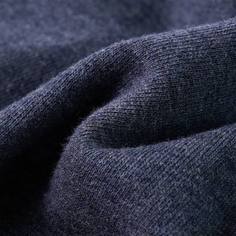 Kindervest met capuchon en rits 116 gem&ecirc;leerd donkerblauw 8