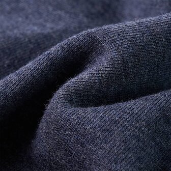 Kindervest met capuchon en rits 128 gem&ecirc;leerd donkerblauw 8
