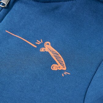Kindervest met capuchon 140 blauw 4