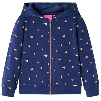 Kindervest met capuchon 140 marineblauw 1