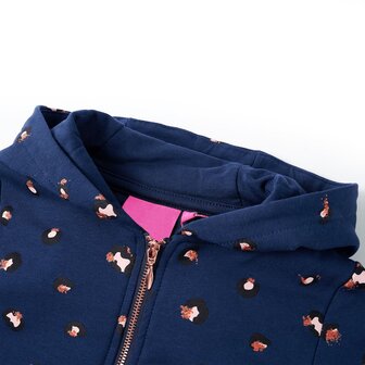 Kindervest met capuchon 140 marineblauw 3