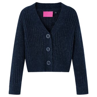 Kindervest gebreid 92 marineblauw 1