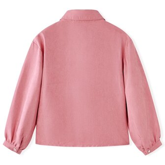 Kinderblouse met lantaarnmouwen 128 oudroze 2