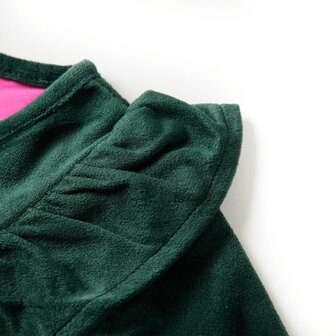 Kinderblouse met ruches 116 donkergroen 5