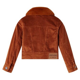 Kinderjas 128 ribfluweel cognackleurig 2