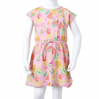 Kinderjurk 128 zachtroze 8
