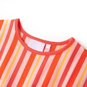 Kinderjurk met trekkoord 116 roze en rood 3