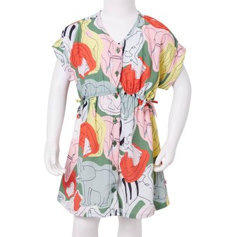 Kinderjurk 128 groen 8