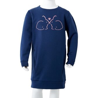 Kinderjurk 104 marineblauw 8