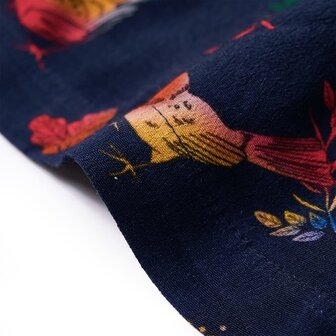 Kinderjurk met lange mouwen 128 marineblauw 6