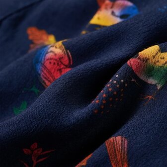 Kinderjurk met lange mouwen 128 marineblauw 7