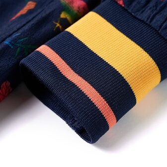 Kinderjurk met lange mouwen 140 marineblauw 5