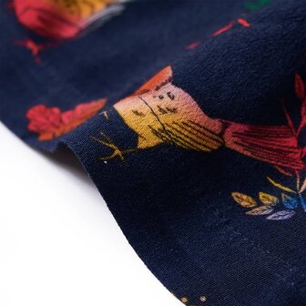Kinderjurk met lange mouwen 140 marineblauw 6