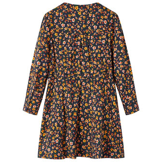 Kinderjurk met lange mouwen 128 marineblauw 2
