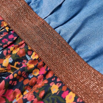 Kinderjurk met lange mouwen 92 marineblauw en denimblauw 6