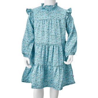 Kinderjurk met lange mouwen 92 blauw 9