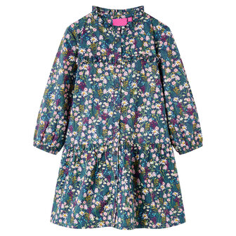 Kinderjurk met lange mouwen 116 donkerblauw 1
