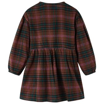 Kinderjurk met lange mouwen 140 cognackleurig 2