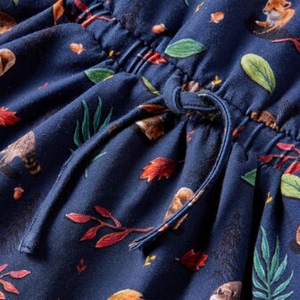 Kinderjurk met lange mouwen 92 marineblauw 4
