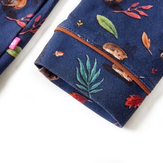 Kinderjurk met lange mouwen 92 marineblauw 5