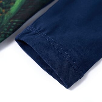 Kinderjurk met lange mouwen 92 marineblauw 5