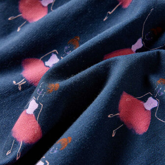 Kinderjurk 140 marineblauw 8