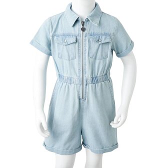 Kinderonesie met korte mouwen 92 zachtblauw 8