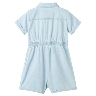 Kinderonesie met korte mouwen 116 zachtblauw 2