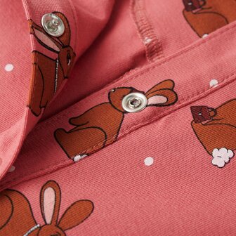 Kinderonesie met capuchon 92 oudroze 4