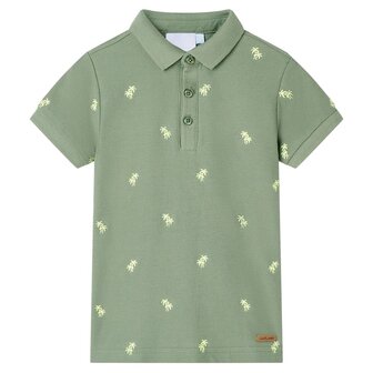 Kinderpoloshirt 92 kakikleurig 1