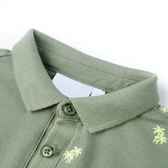 Kinderpoloshirt 92 kakikleurig 3
