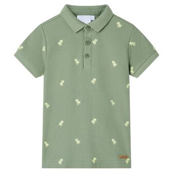 Kinderpoloshirt 128 kakikleurig 1
