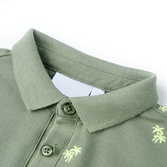 Kinderpoloshirt 128 kakikleurig 3