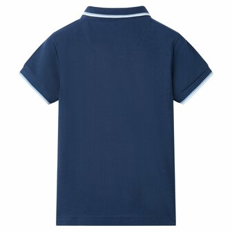 Kinderpoloshirt 128 donkerblauw 2