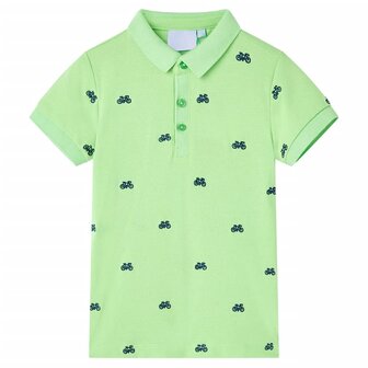 Kinderpoloshirt 116 neongroen 1