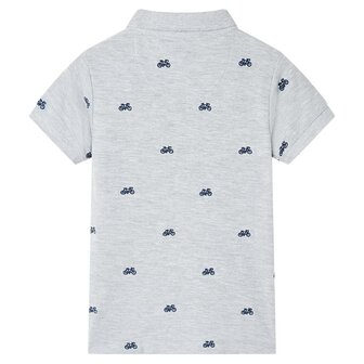 Kinderpoloshirt&nbsp; 116 gem&ecirc;leerd grijs 2