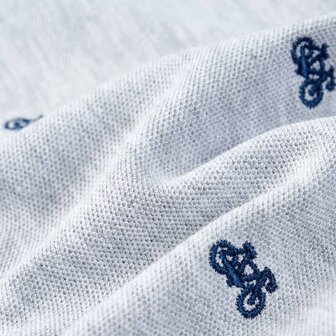 Kinderpoloshirt&nbsp; 128 gem&ecirc;leerd grijs 7