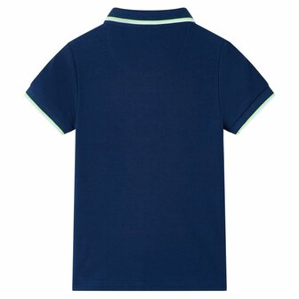 Kinderpoloshirt 128 marineblauw 2