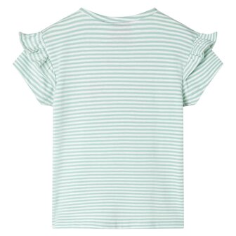 Kindershirt 128 mintkleurig 2