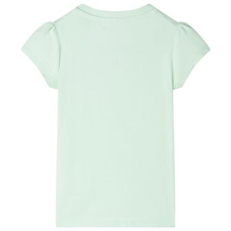 Kindershirt met kapmouwen 116 zachtgroen 2
