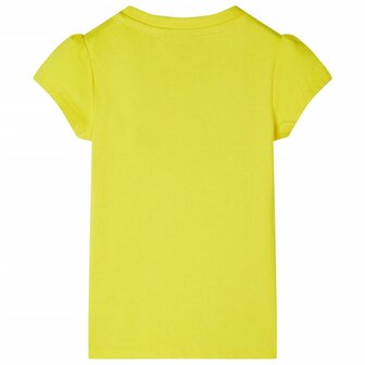 Kindershirt met kapmouwen 104 felgeel 2