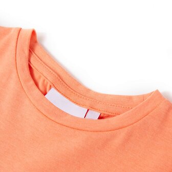 Kindershirt met kapmouwen 116 neonoranje 3