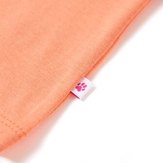 Kindershirt met kapmouwen 128 neonoranje 5